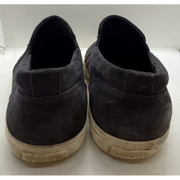 Vince Mens Navy Suede Perforated Leather Loafer Sneaker White Soles US 12M 46 EU - Picture 4 of 9